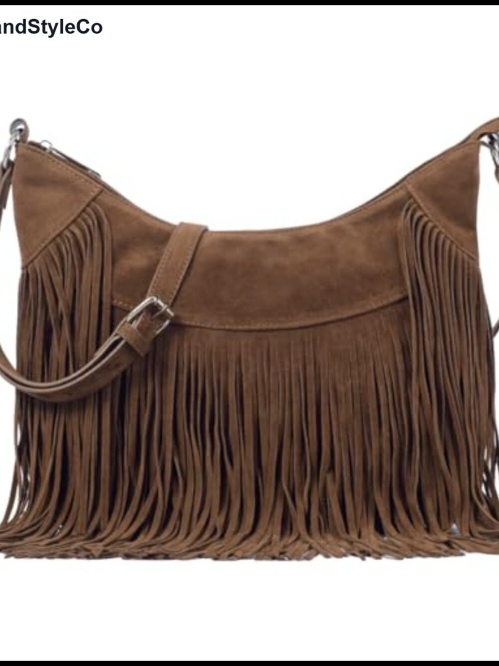 Women Fringe Hobo Bag Western Purse Vegan Suede Tassel Hippie Crossbody